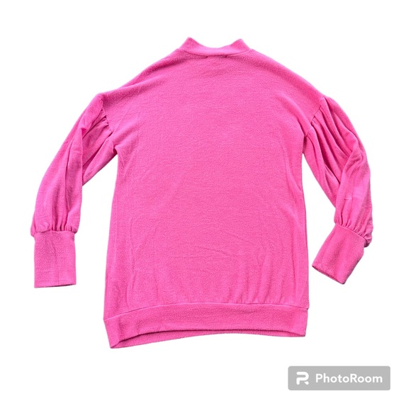 Hailey & Co. Women’s M Pink Long Sleeve High Neck Balloon Sleeve Rayon Sweater - Picture 5 of 13